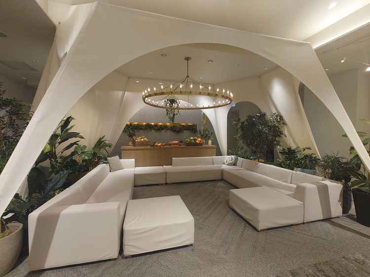 インザボタニカル会場。会場内でBBQができたり、演出が幅広くでき、名前の通り緑が似合う雰囲気でした