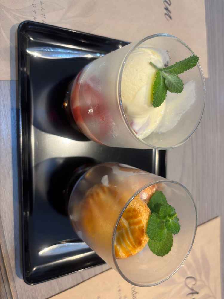 料理のあとに出てきたデザート、美味しかったです。