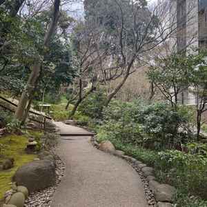 独立チャペルまでの小道。晴れていればゲストも歩くそうで、自然が感じられてとても良かった。