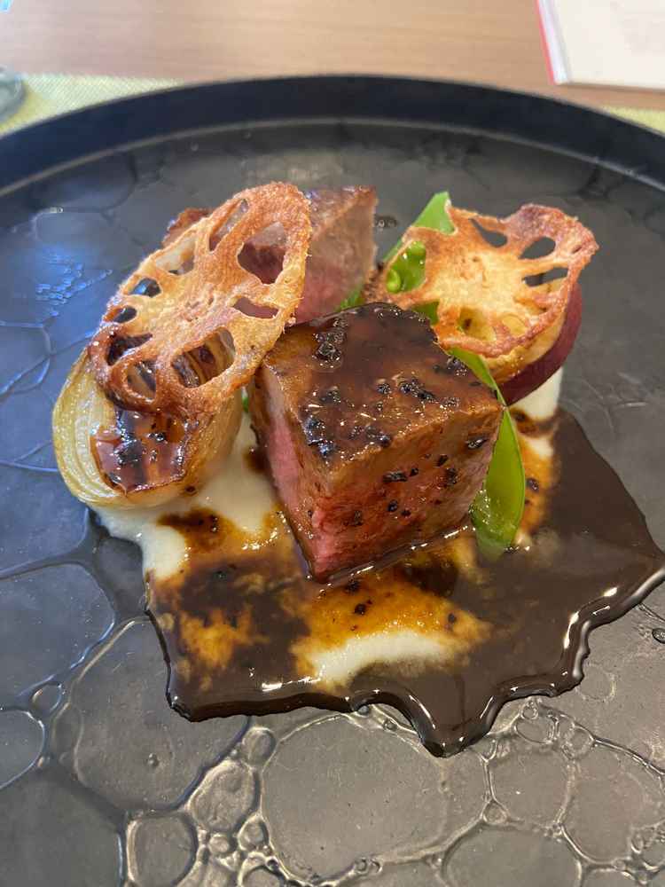 試食のステーキ