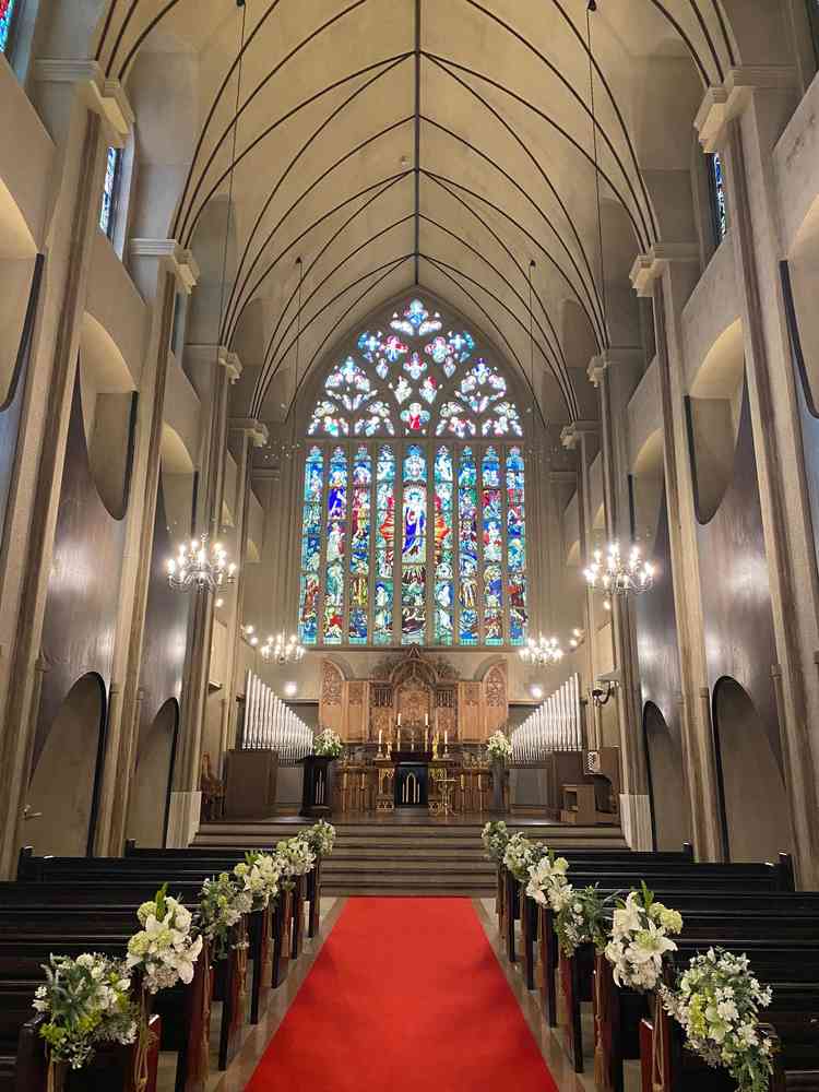 挙式会場（セント・リージェンツ大聖堂）前方