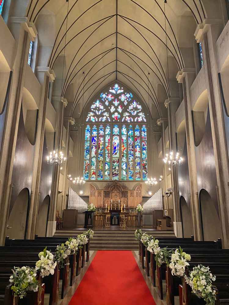 挙式会場（セント・リージェンツ大聖堂）前方