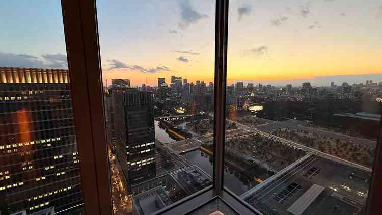 会場からの眺め。東京の街が見渡せます