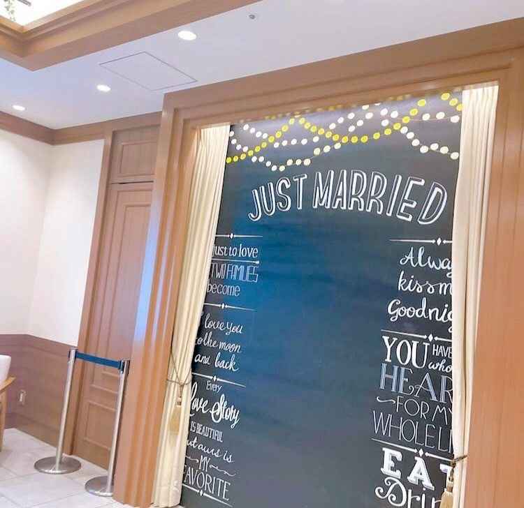 退場時にゲストを見送るところの撮影スペース