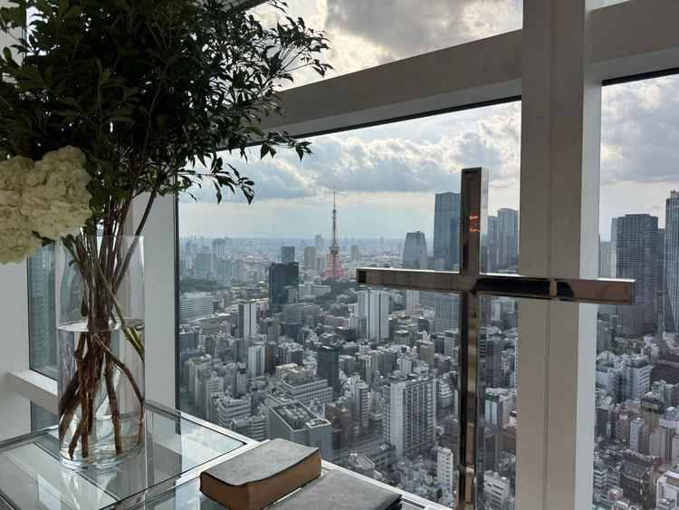 式場から見える東京タワー