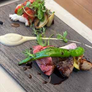 試食のフィレ肉とオマール海老