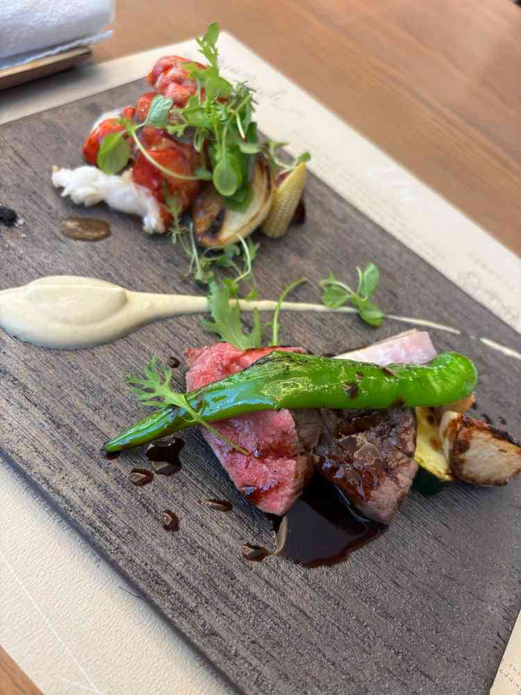 試食のフィレ肉とオマール海老