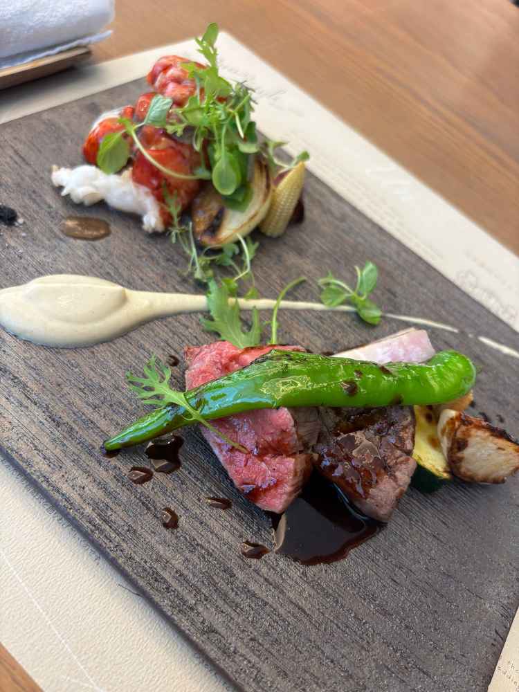 試食のフィレ肉とオマール海老