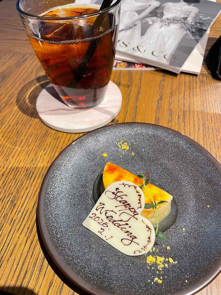 コースのデザート。