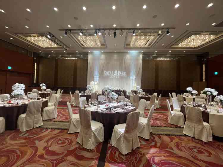 披露宴会場の雰囲気。