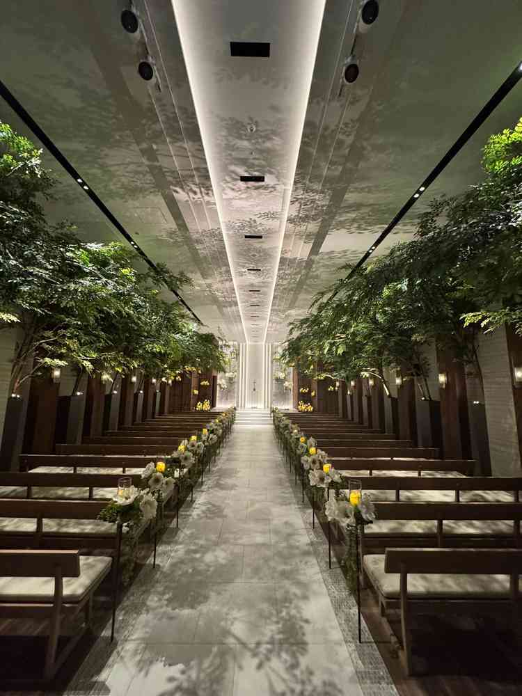 緑あふれるこだわりの詰まった挙式会場