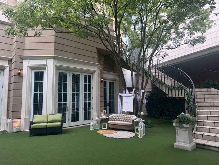 披露宴会場から出れるガーデンです。