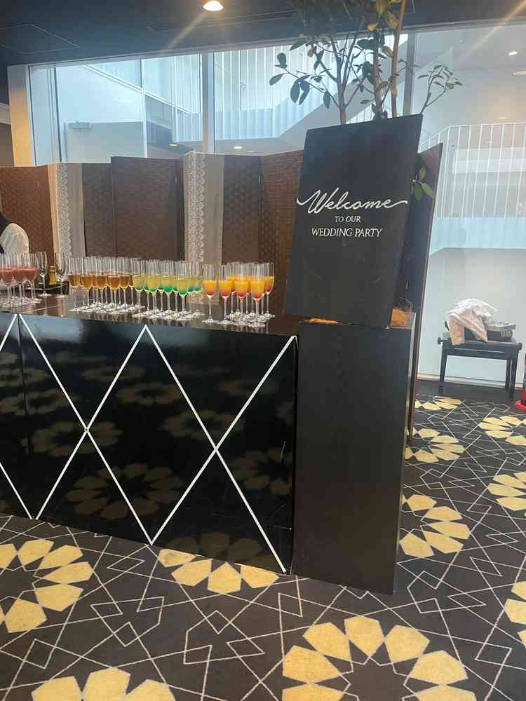 ウェルカムシャンパン。たくさんの種類の用意がありました。