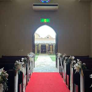 チャペルの出入り口から広がる景色