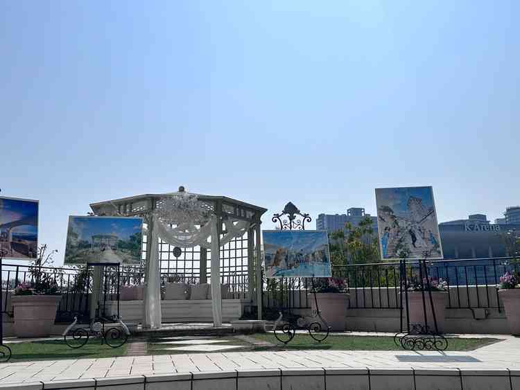 テラスからもkアリーナ見えます。