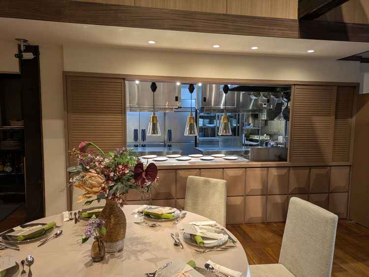 披露宴会場にあるライブキッチン