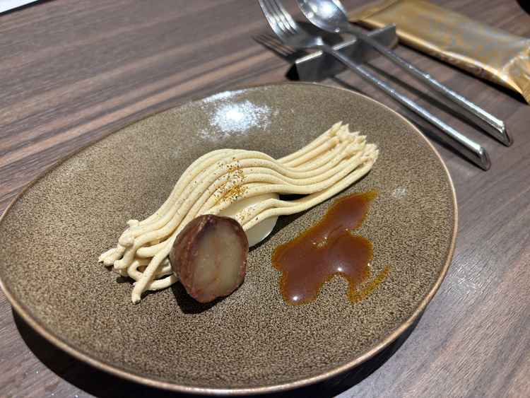 試食でモンブランをいただきました。美味しかったです。