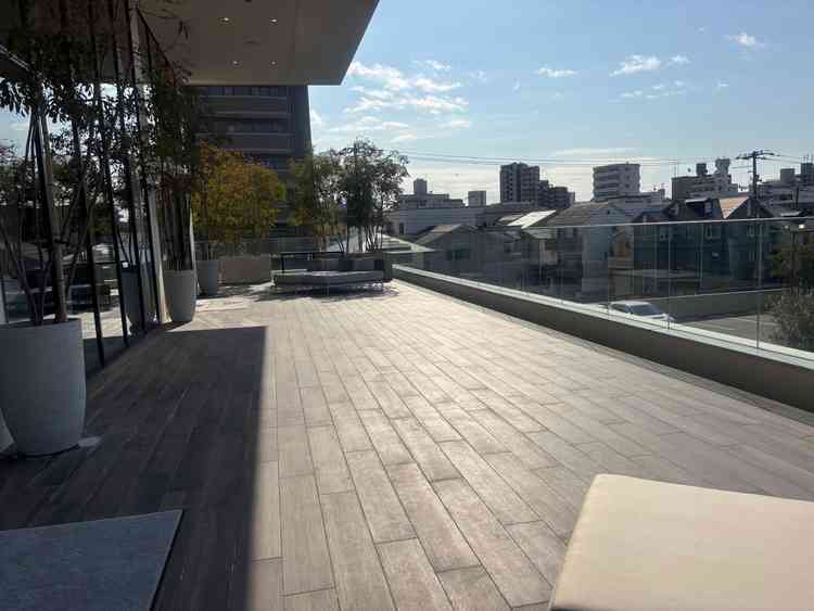 2階の披露宴会場テラス