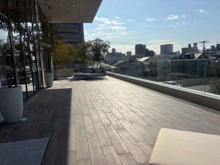 2階の披露宴会場テラス