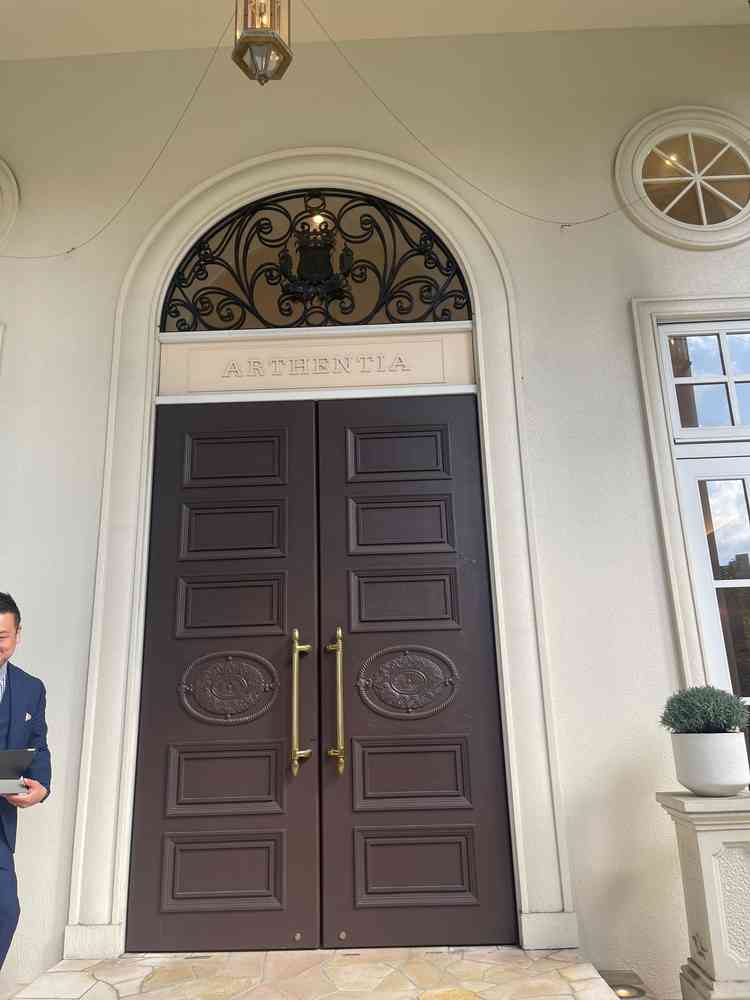 結婚式場の入り口