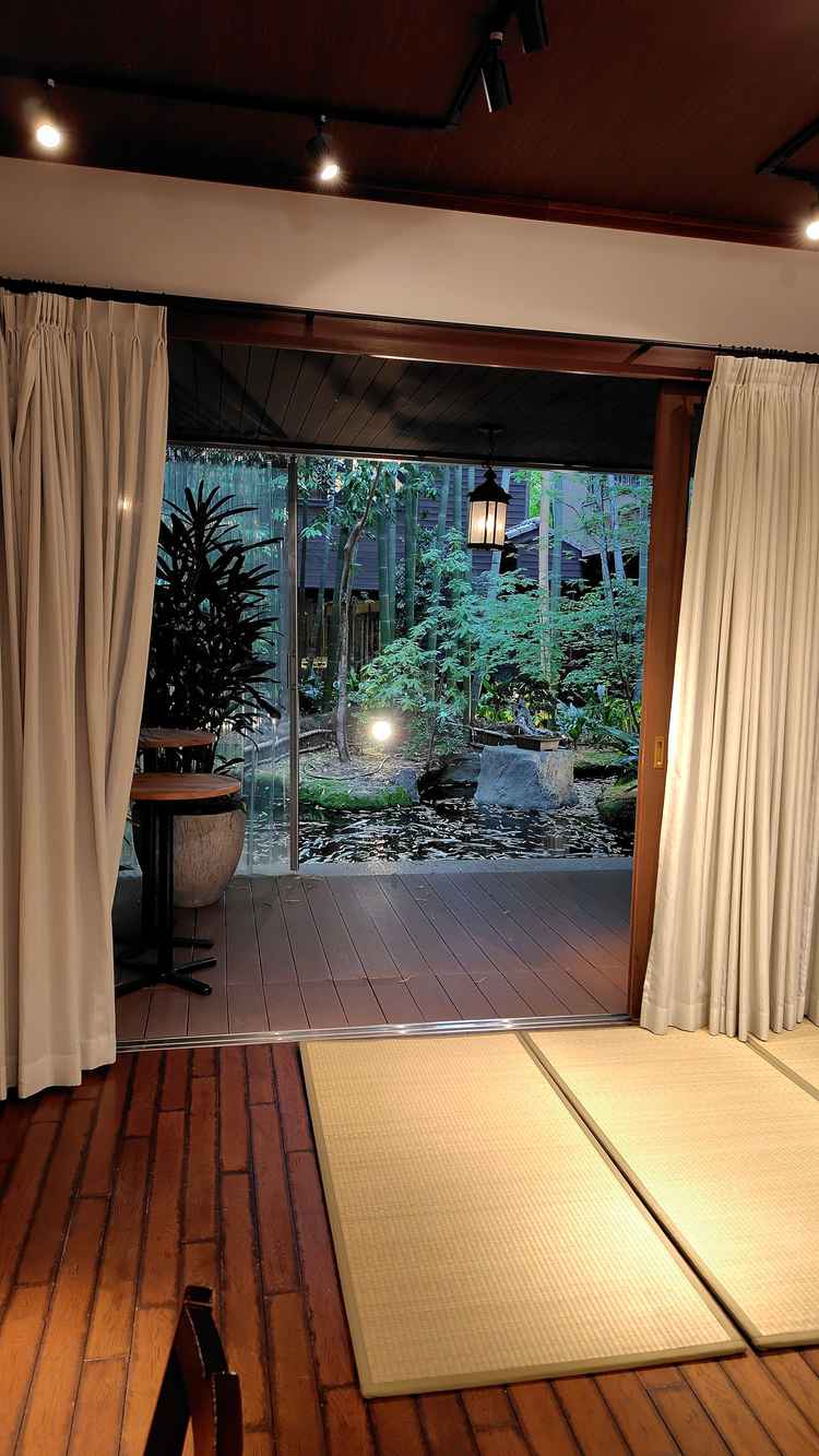 １階の披露宴会場からの景色。