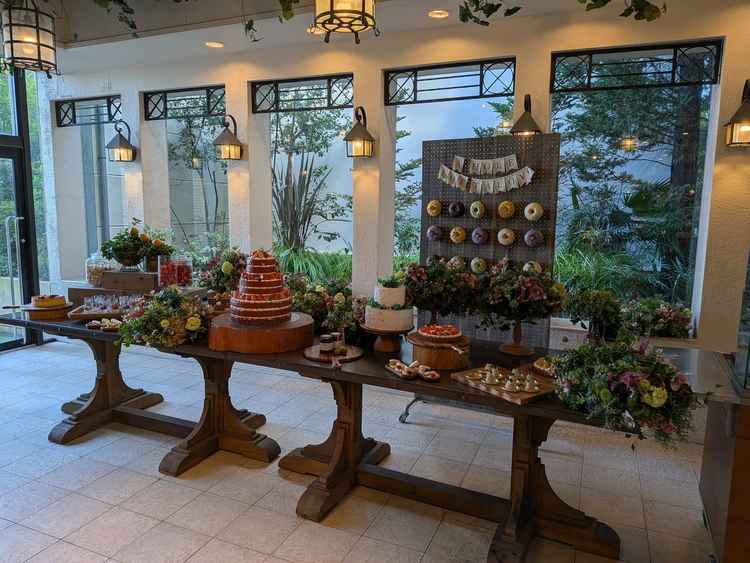 披露宴会場ヴァンヴェールの室内テラスです。