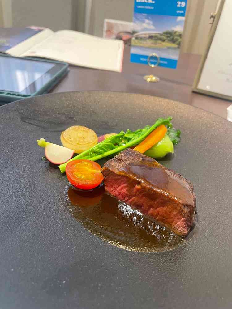 試食会で頂いた牛肉。