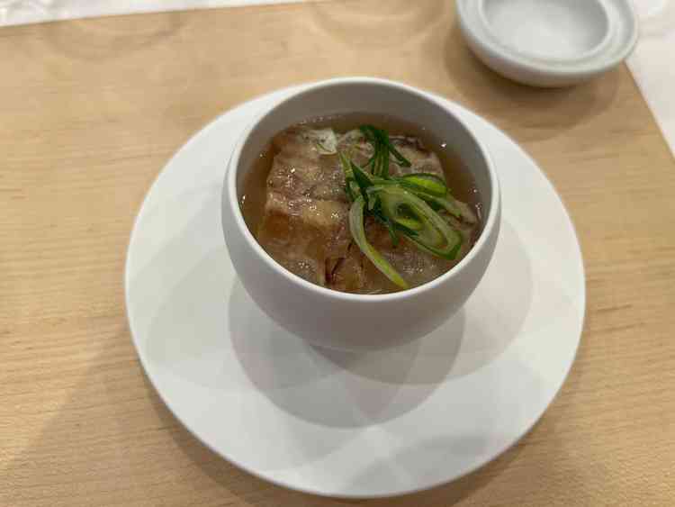 試食でいただいたお茶漬けです。出汁がきいていてとても美味しかったです。