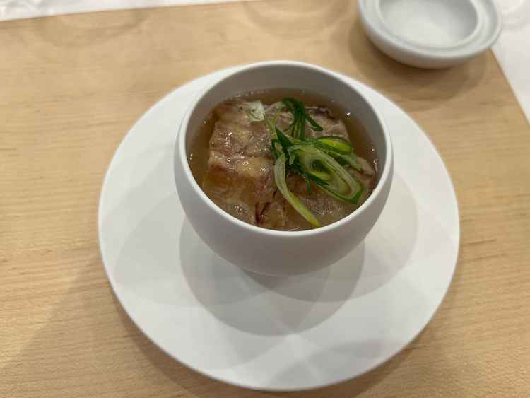 試食でいただいたお茶漬けです。出汁がきいていてとても美味しかったです。