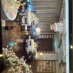 実際の披露宴会場の様子（キャンドルライトの装飾）