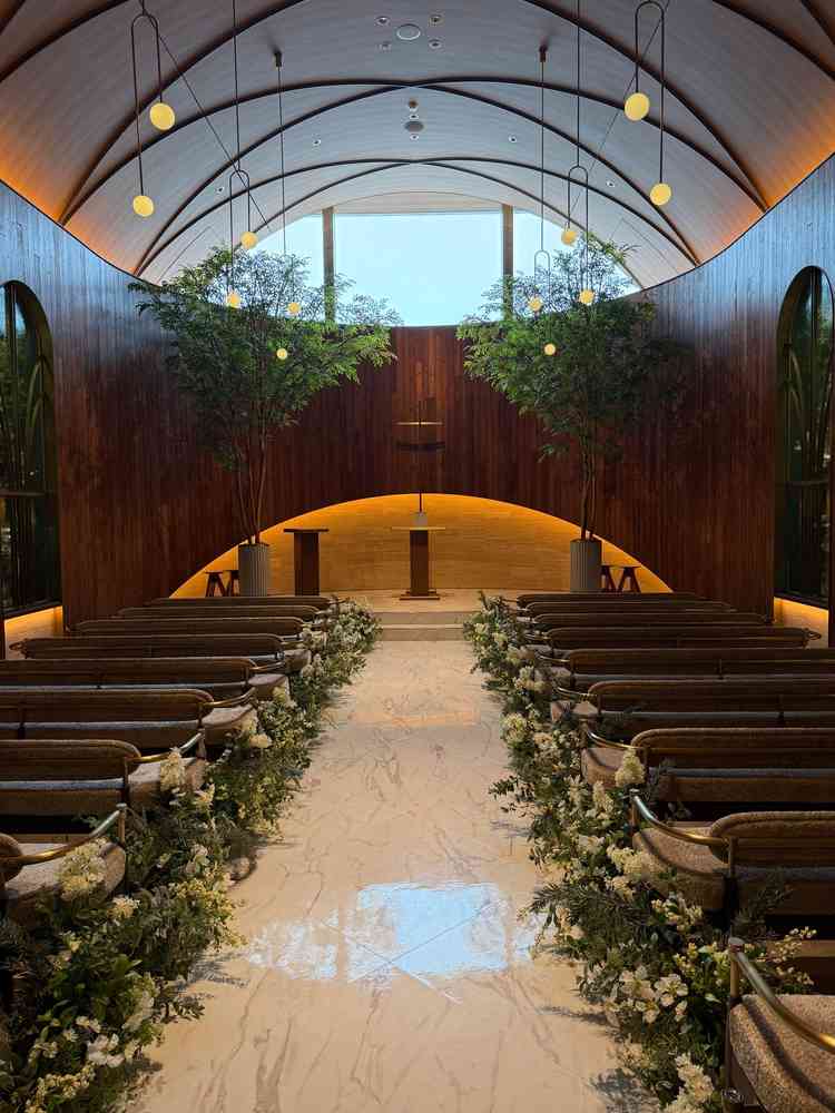 チャペル入場した際の写真です。