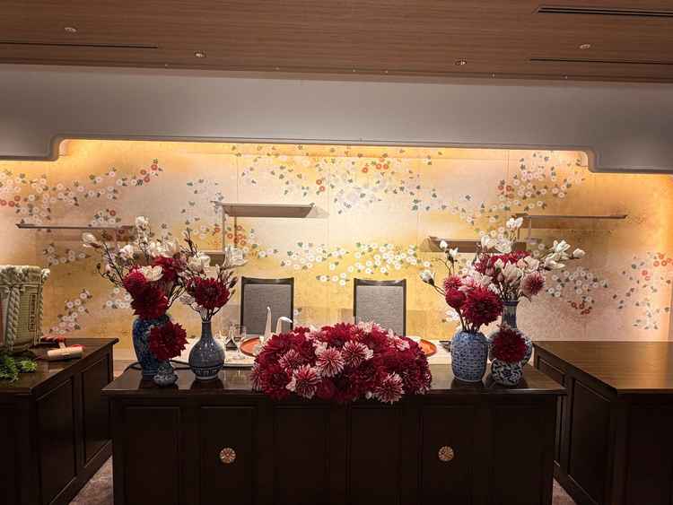 披露宴会場の装花コーディネート