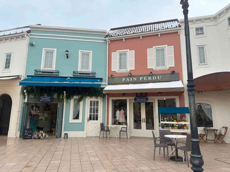 式場内の景観です。テーマパークのような見た目にワクワクしました。