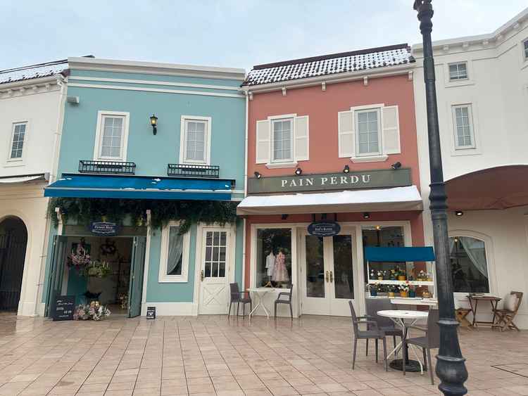 式場内の景観です。テーマパークのような見た目にワクワクしました。