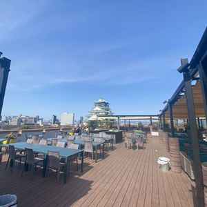 テラスと大阪城