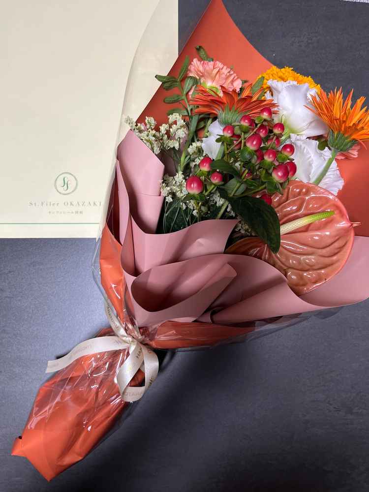 チャペル見学の前にいただいた花束