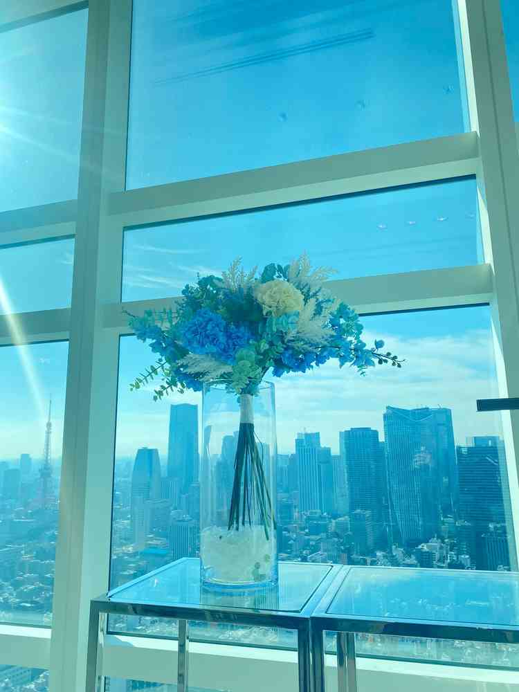 チャペルからの景色。東京タワーを見ることができました。