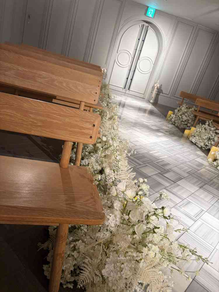 チャペル入り口側を振り返った景色。