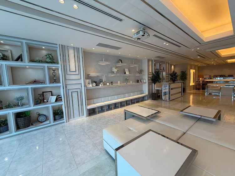 ゲスト控室。スペースは広く飾り付けも自由とのこと。