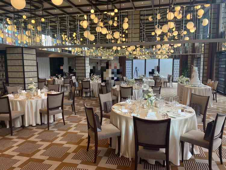 1番広い披露宴会場。窓から東京タワーがみえる。