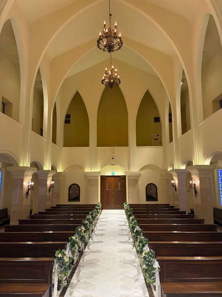 落ち着いた雰囲気の大聖堂チャペル。