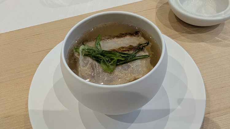 試食の鯛茶漬け。お出汁を使った料理が多く、とても美味しかったです。