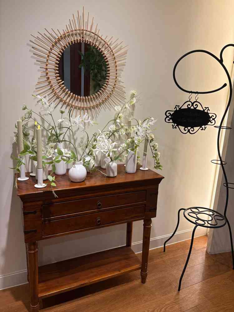 披露宴会場の手前の写真。トイレもそれぞれの披露宴会場事にあり、設備が充実していた。