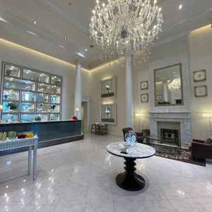 ロビー。ドリンクもあった。