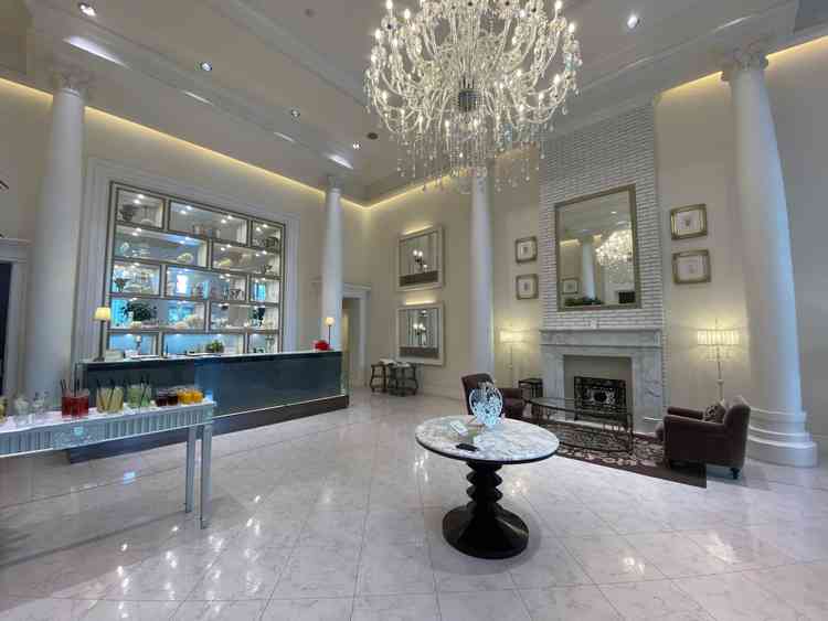 ロビー。ドリンクもあった。