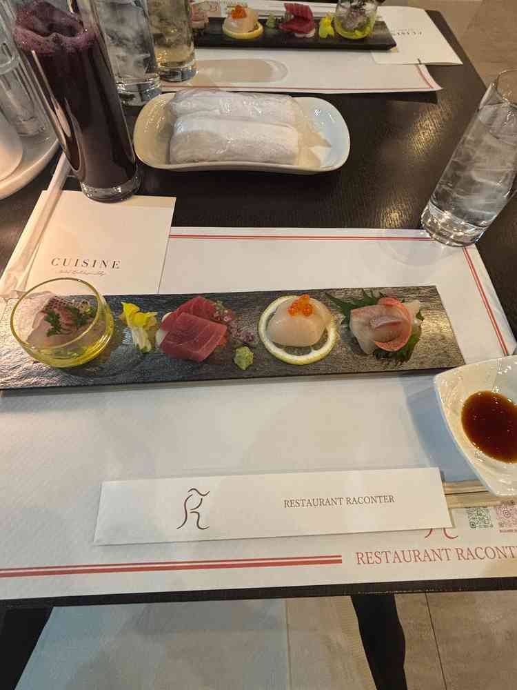 試食。お刺身が美味しい