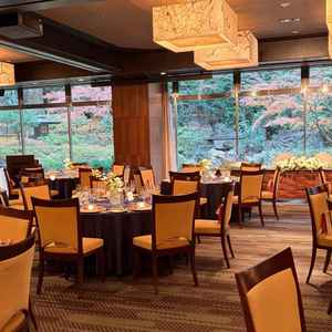 マグノリアという会場からは庭園が見える◎