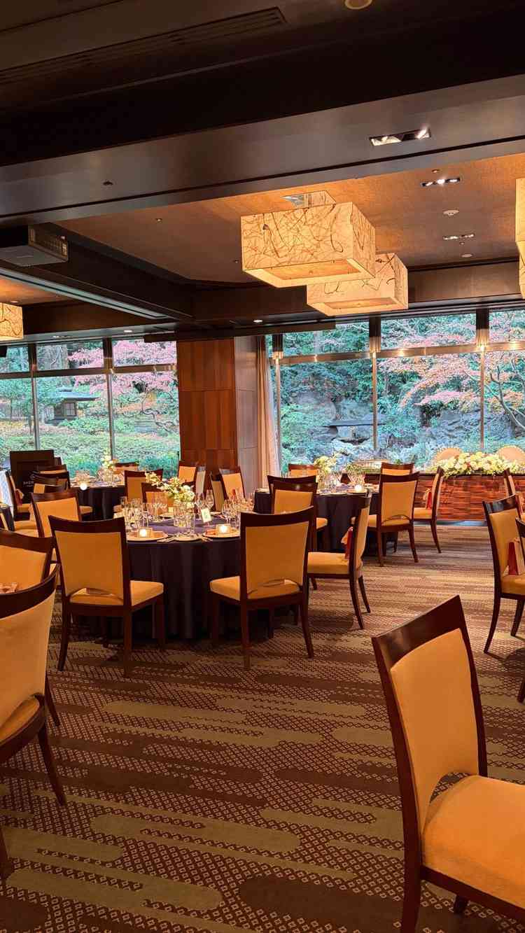 マグノリアという会場からは庭園が見える◎