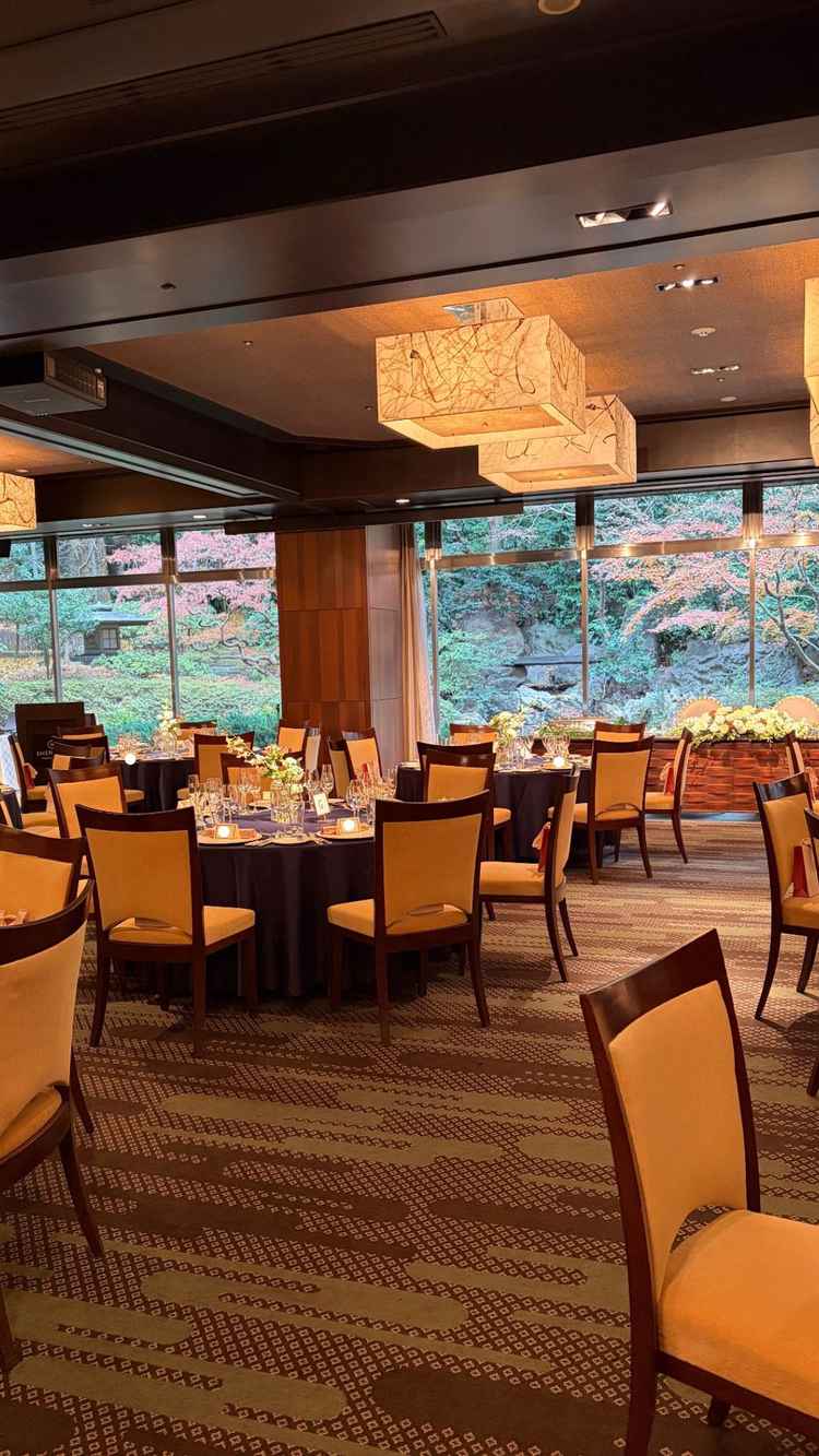 マグノリアという会場からは庭園が見える◎