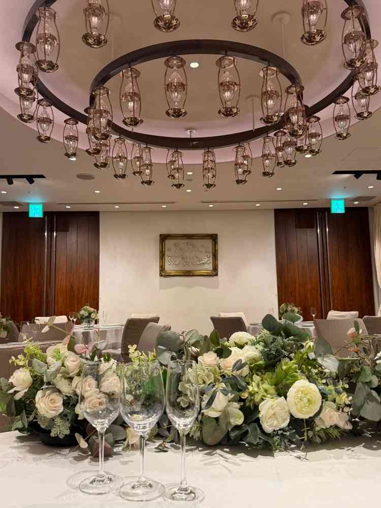 新郎新婦のメインテーブルからの目線。